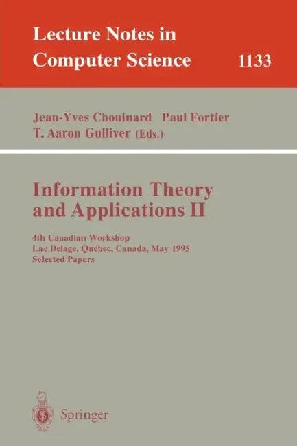 Information Theory and Applications II (English, Jean-Yves Chouinard | Paul Fortier | T. Aaron Gulliver)