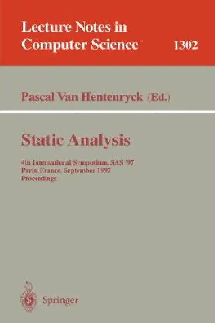 Static Analysis (English, Pascal Van Hentenryck)