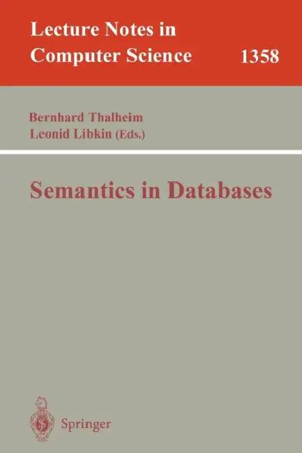 Semantics in Databases (English, Bernhard Thalheim | Leonid Libkin)
