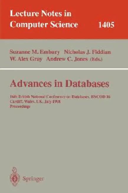 Advances in Databases (English, Suzanne M. Embury | Nicholas J. Fiddian | W. Alex Gray)