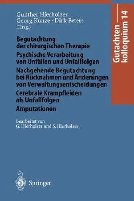Gutachtenkolloquium 14 (English, G. Hierholzer | G. Hierholzer | G. Kunze)