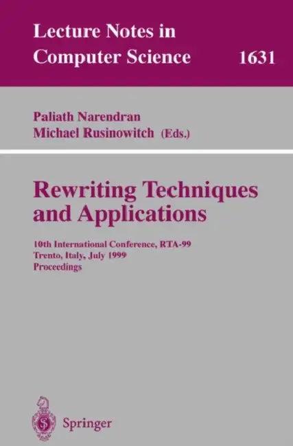 Rewriting Techniques and Applications (English, Paliath Narendran | Michael Rusinowitch)