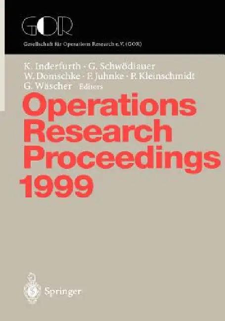 Operations Research Proceedings 1999 (English, Karl Inderfurth | Gerhard Schwödiauer | Wolfgang Domschke)