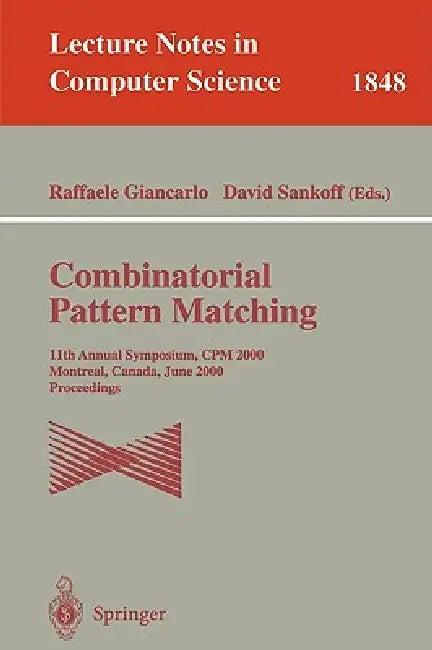 Combinatorial Pattern Matching (English, Raffaele Giancarlo | David Sankoff)