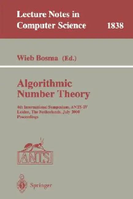 Algorithmic Number Theory (English, Wieb Bosma)