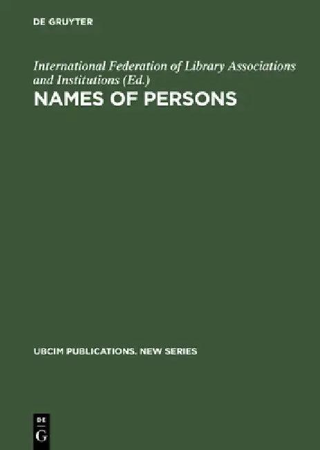 Names of Persons (English, International Federation of Library Asso)