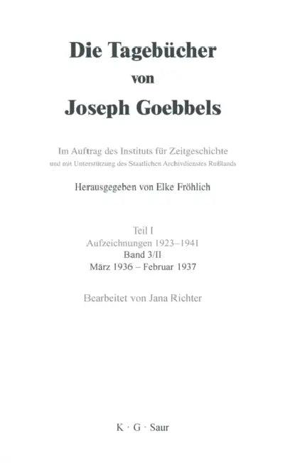 März 1936 - Februar 1937 (English, Jana Richter)