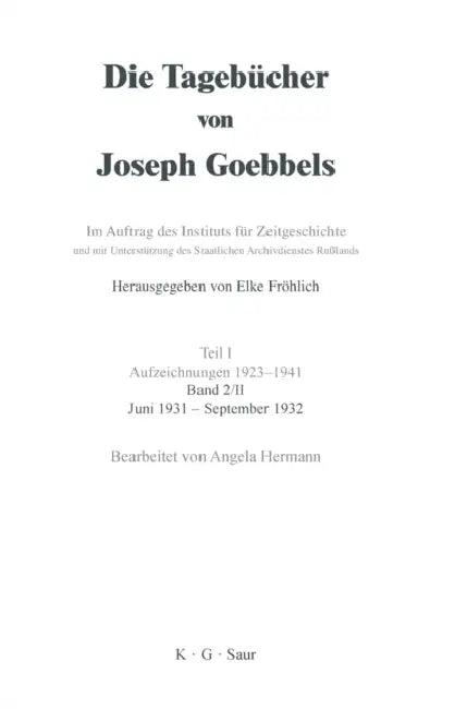 Juni 1931 - September 1932 (English, Angela Hermann)