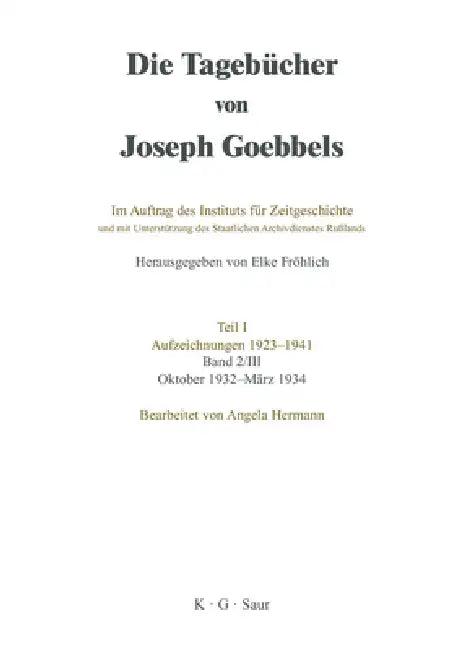 Oktober 1932 - März 1934 (English, Angela Hermann)