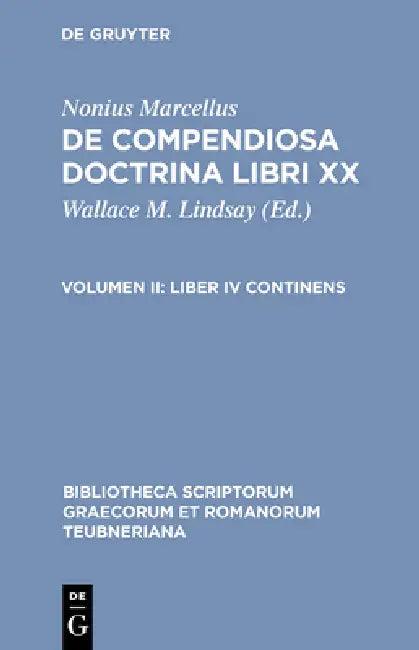 Liber IV Continens (English, Nonius Marcellus | Wallace M. Lindsay)