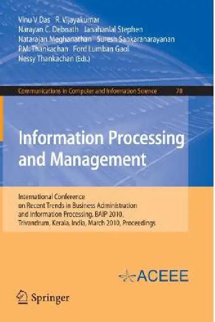Information Processing and Management (English, Vinu V. Das | R. Vijayakumar | Narayan C. Debnath)