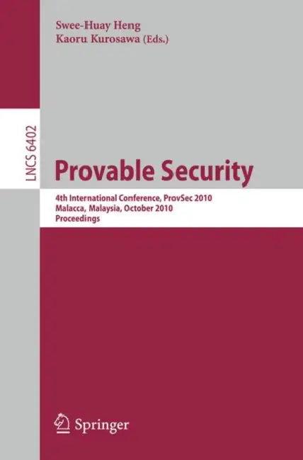 Provable Security (English, Kaoru Kurosawa)