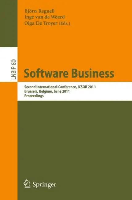 Software Business (English, Björn Regnell | Inge Van De Weerd | Olga De Troyer)