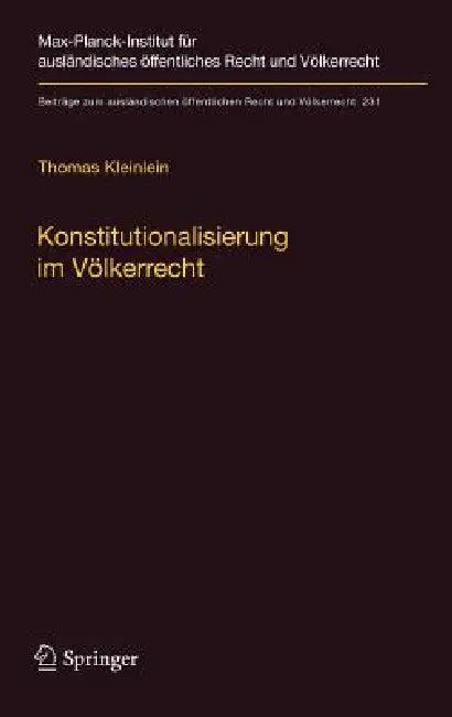 Konstitutionalisierung Im Völkerrecht (English, Thomas Kleinlein)
