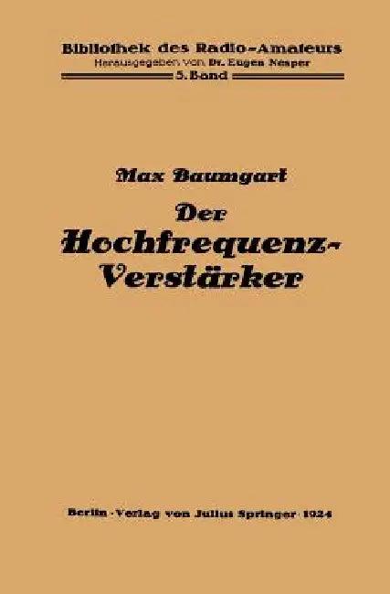 Der Hochfrequenz -Verstärker (English, Max Baumgart)