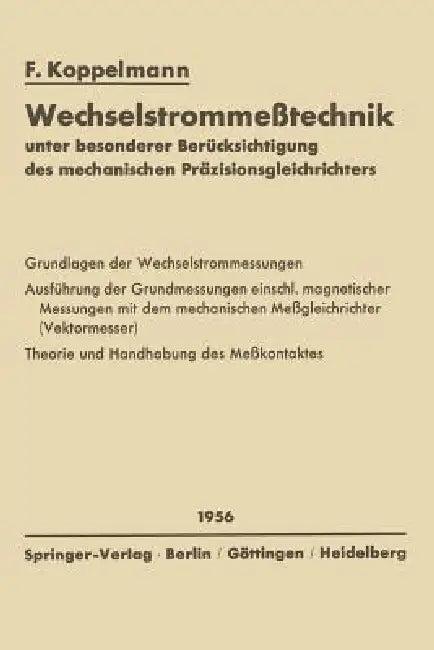 Wechselstrommeßtechnik (English, Floris Koppelmann)