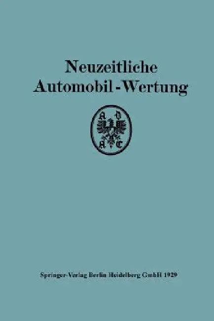 Neuzeitliche Automobil-Wertung (English, Allgemeinen Deutschen Automobil-Club E.)