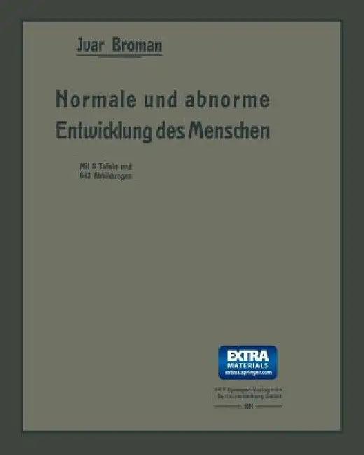 Normale Und Abnorme Entwicklung Des Menschen (English, Ivar Bromann)