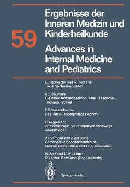 Advances in Internal Medicine and Pediatrics / Ergebnisse Der Inneren Medizin Und Kinderheilkunde (English, E. Heidbreder | A. Heidland | P. C. Baumann)