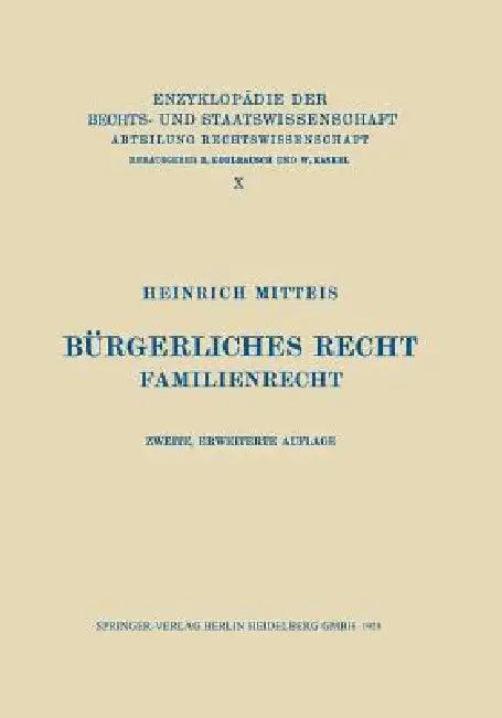 Bürgerliches Recht (English, Heinrich Mitteis)