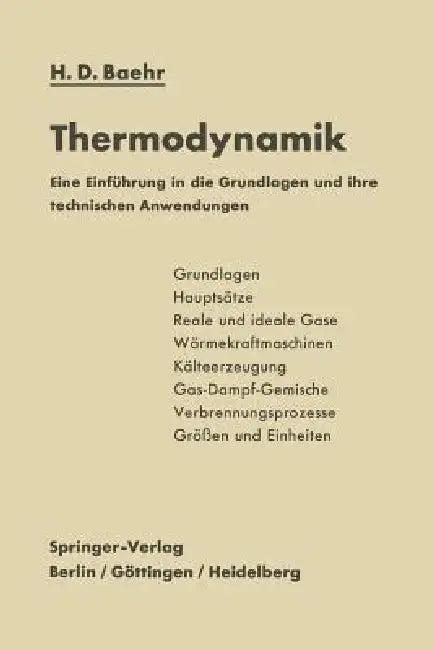 Thermodynamik (English, Hans Dieter Baehr)