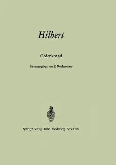 Hilbert (English, Kurt V. Reidemeister)