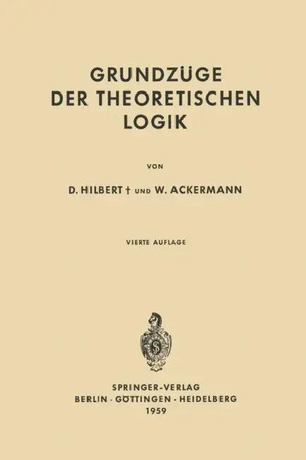 Grundzüge Der Theoretischen Logik (English, David Hilbert | Wilhelm Ackermann)