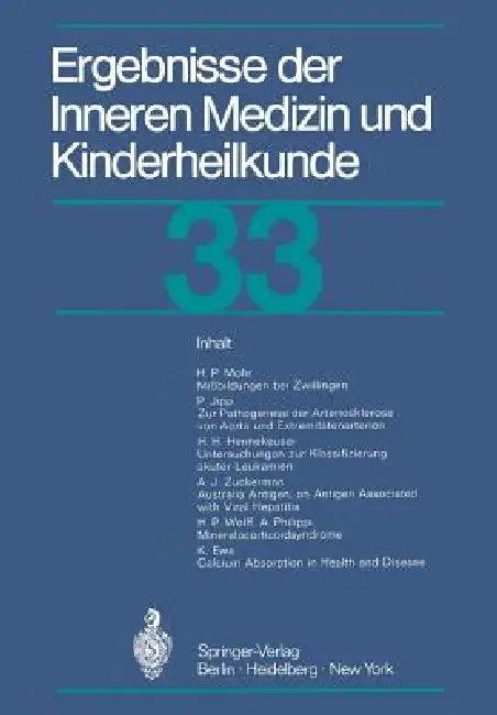 Ergebnisse Der Inneren Medizin Und Kinderheilkunde (English, Paul Frick | Gustav-A V. Harnack)