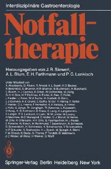 Notfalltherapie (English, J. R. Siewert | A. L. Blum | E. H. Fahrtmann)