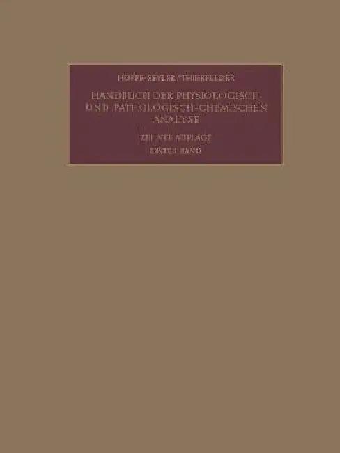 Allgemeine Untersuchungsmethoden (English, Fritz Ender)