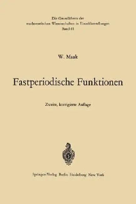 Fastperiodische Funktionen (English, Wilhelm Maak)