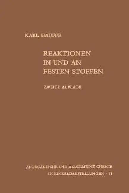 Reaktionen in Und an Festen Stoffen (English, Carl Seyferth | Karl Hauffe)