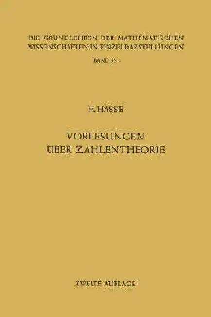 Vorlesungen Über Zahlentheorie (English, Helmut Hasse)