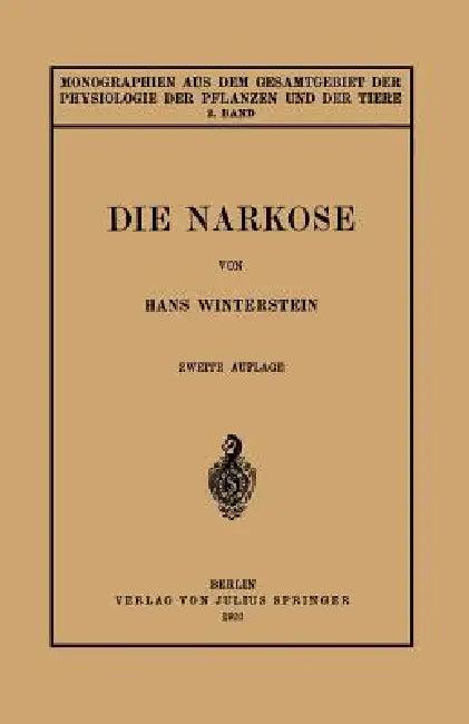 Die Narkose (English, Hans Winterstein | F. Czapek | M. Gildmeister)