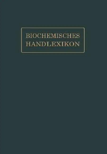 Biochemisches Handlexikon (English, Andor Fodor | Dions Fuchs | Paul Hirsch)