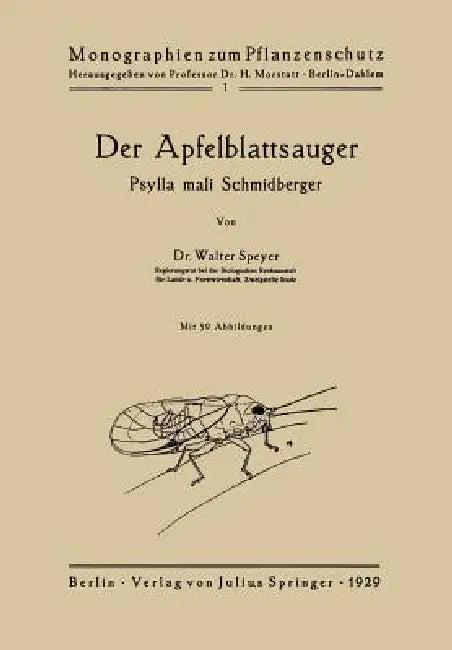 Der Apfelblattsauger (English, Walter Speyer | H. Morstatt)