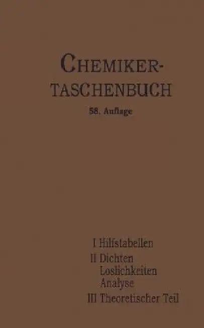 Chemiker-Taschenbuch (English, Rudolf Biedermann | W. a. Roth | I. Koppel)