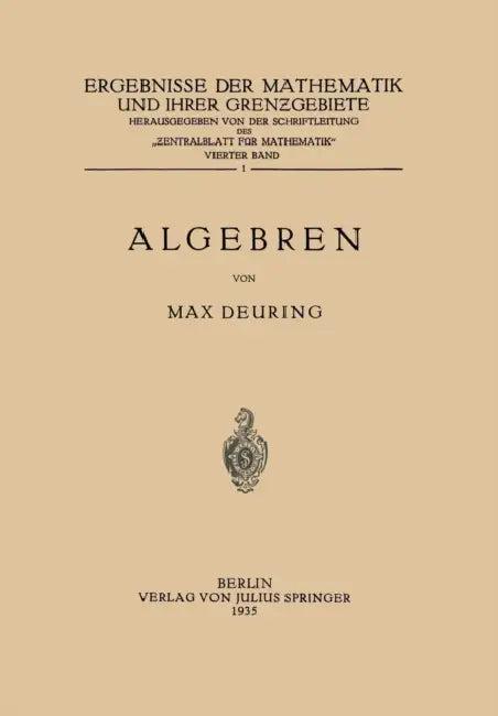 Algebren (English, Max Deuring)
