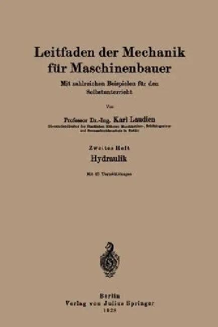 Leitfaden Der Mechanik Für Maschinenbauer (English, Karl Laudien)