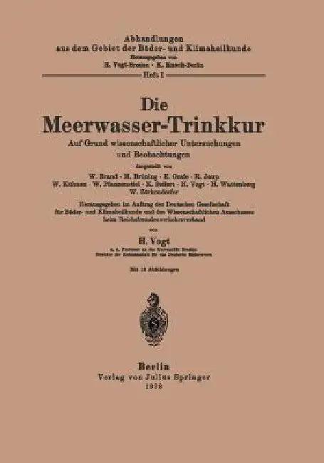 Die Meerwasser-Trinkkur (English, Vogt Vogt)