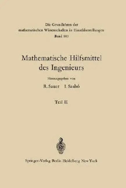Mathematische Hilfsmittel Des Ingenieurs (English, Lothar Collatz | Robert Sauer | R. Nicolovius)