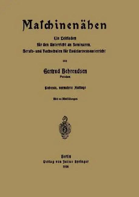 Maschinenähen (English, Gertrud Behrendsen)