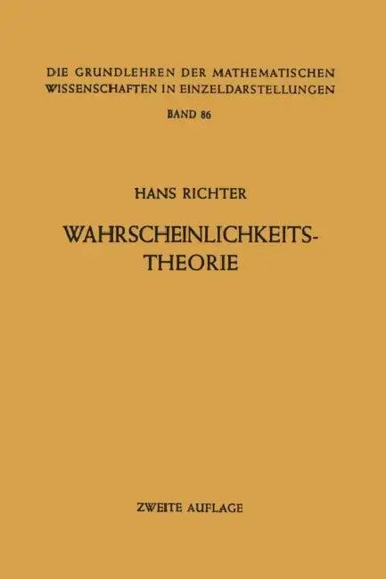 Wahrscheinlichkeitstheorie (English, Hans Richter)