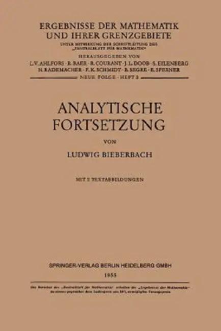 Analytische Fortsetzung (English, Ludwig Bieberbach)