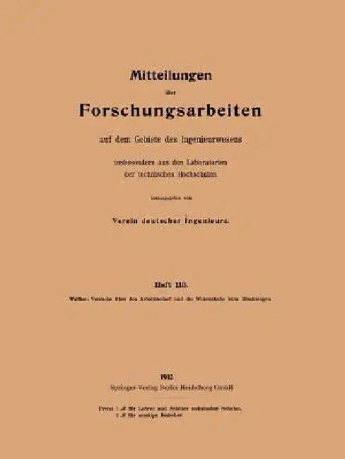 Mitteilungen Über Forschungsarbeiten (English, Franz Walther)