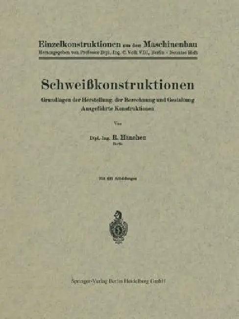 Schweißkonstruktionen (English, R. Hänchen)
