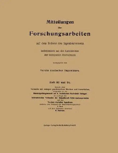 Mitteilungen Über Forschungsarbeiten Auf Dem Gebiete Des Ingenieurwesens (English, Carl Von Bach | Richard Baumann)