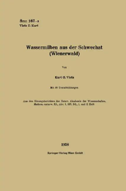 Wassermilben aus der Schwechat (Wienerwald) (English, Kurt Otto Viets)