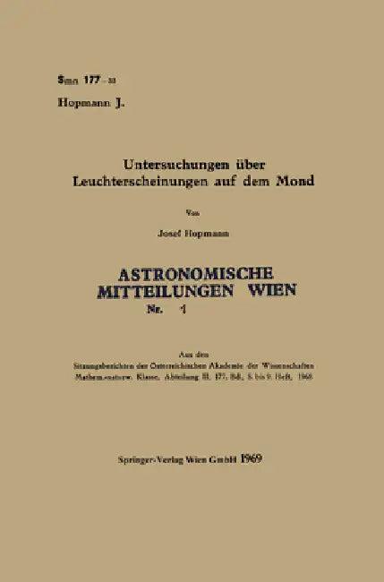 Untersuchungen über Leuchterscheinungen auf dem Mond (English, Josef Hopmann)