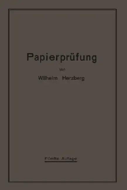 Papierprüfung (English, Wilhelm Herzberg)